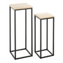 Voir la diapositive 1 : Paris Prix Lot de 2 Sellettes  Waldo  67cm Naturel & Noir
