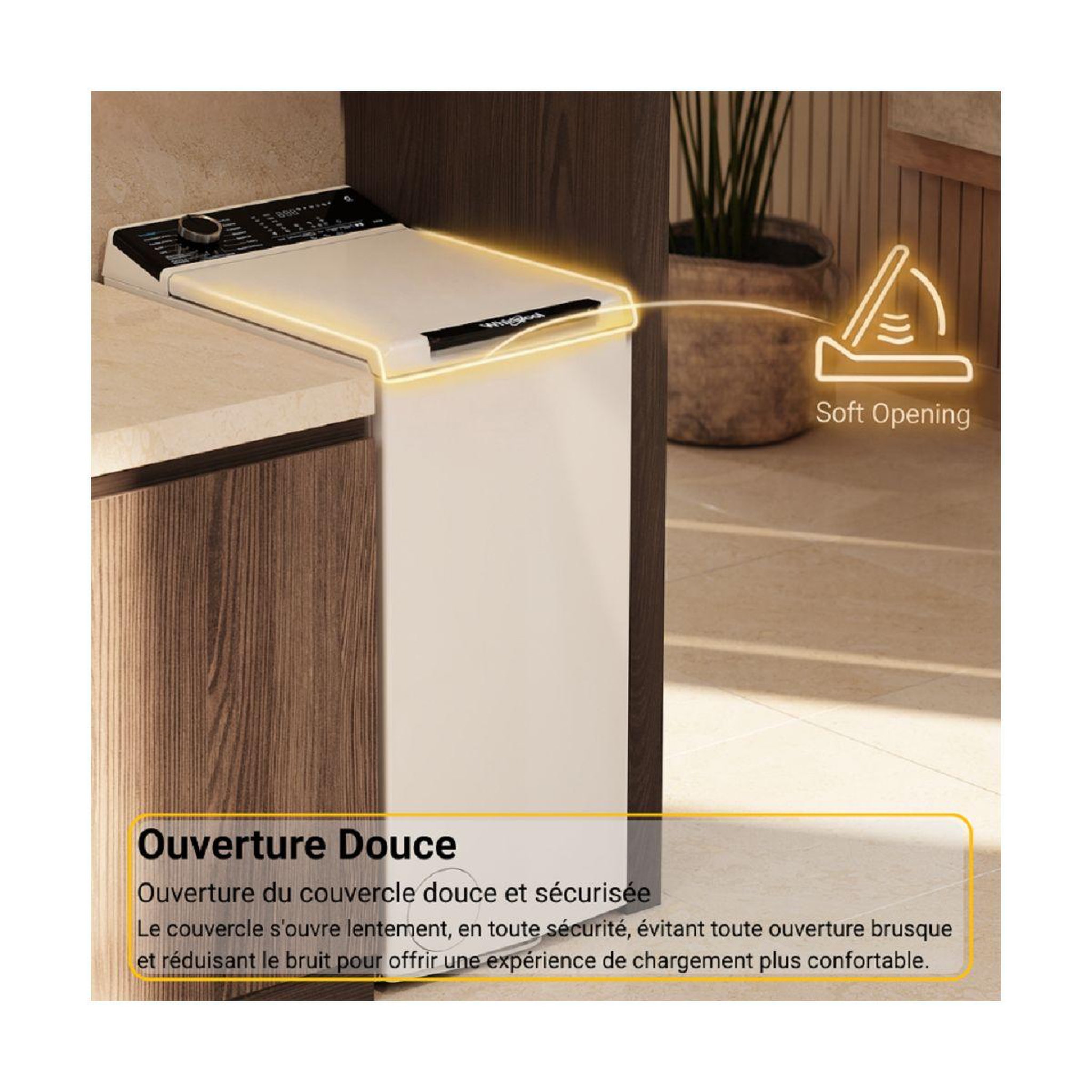 Voir la diapositive 4 : Whirlpool Lave linge top tw621csilencefr - 6 kg - 1200 tr/min - classe a - moteur induction - connecté wifi