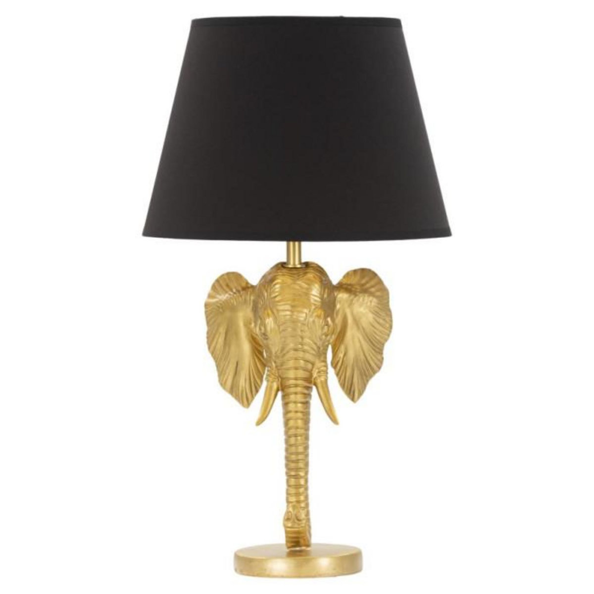 Paris Prix Lampe à Poser Design  Elephant  59cm Or & Noir