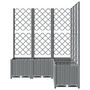 Voir la diapositive 4 : VIDAXL Jardiniere avec treillis gris clair 120x120x136cm polypropylene