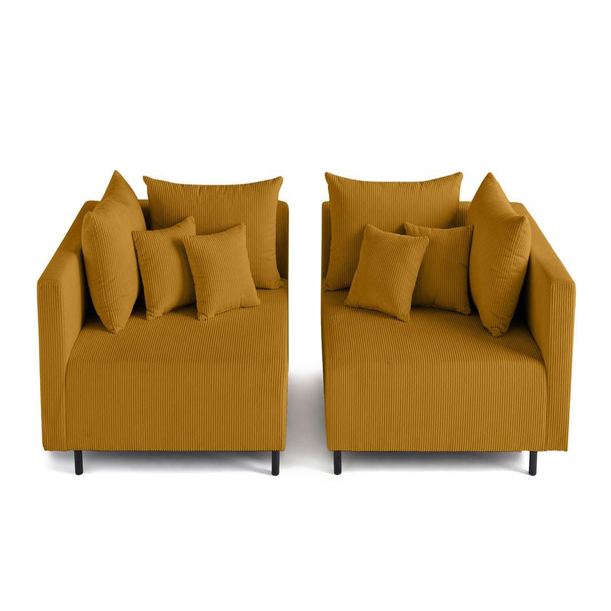 Voir la diapositive 6 : LISA DESIGN Edinburg - canapé modulable 2 places - en velours côtelé