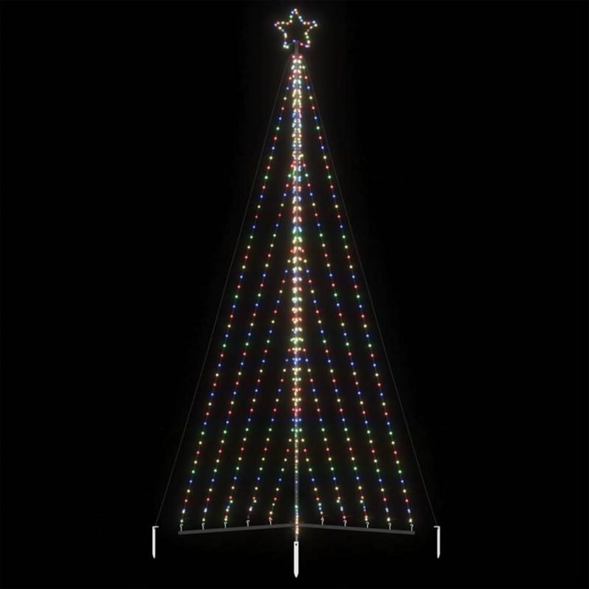VIDAXL Guirlande de sapin de Noël 570 LED colorées 399 cm