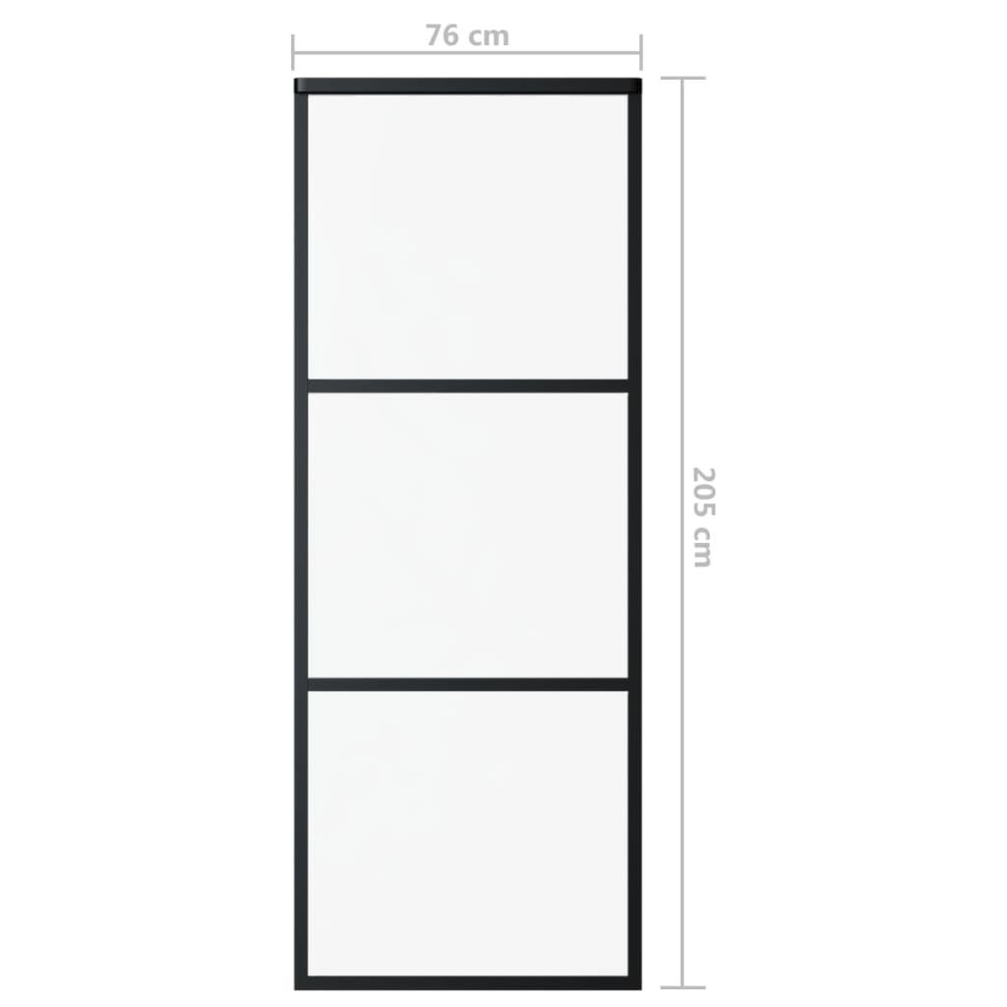 Voir la diapositive 6 : VIDAXL Porte coulissante et quincaillerie ESG Verre/Aluminium 76x205cm