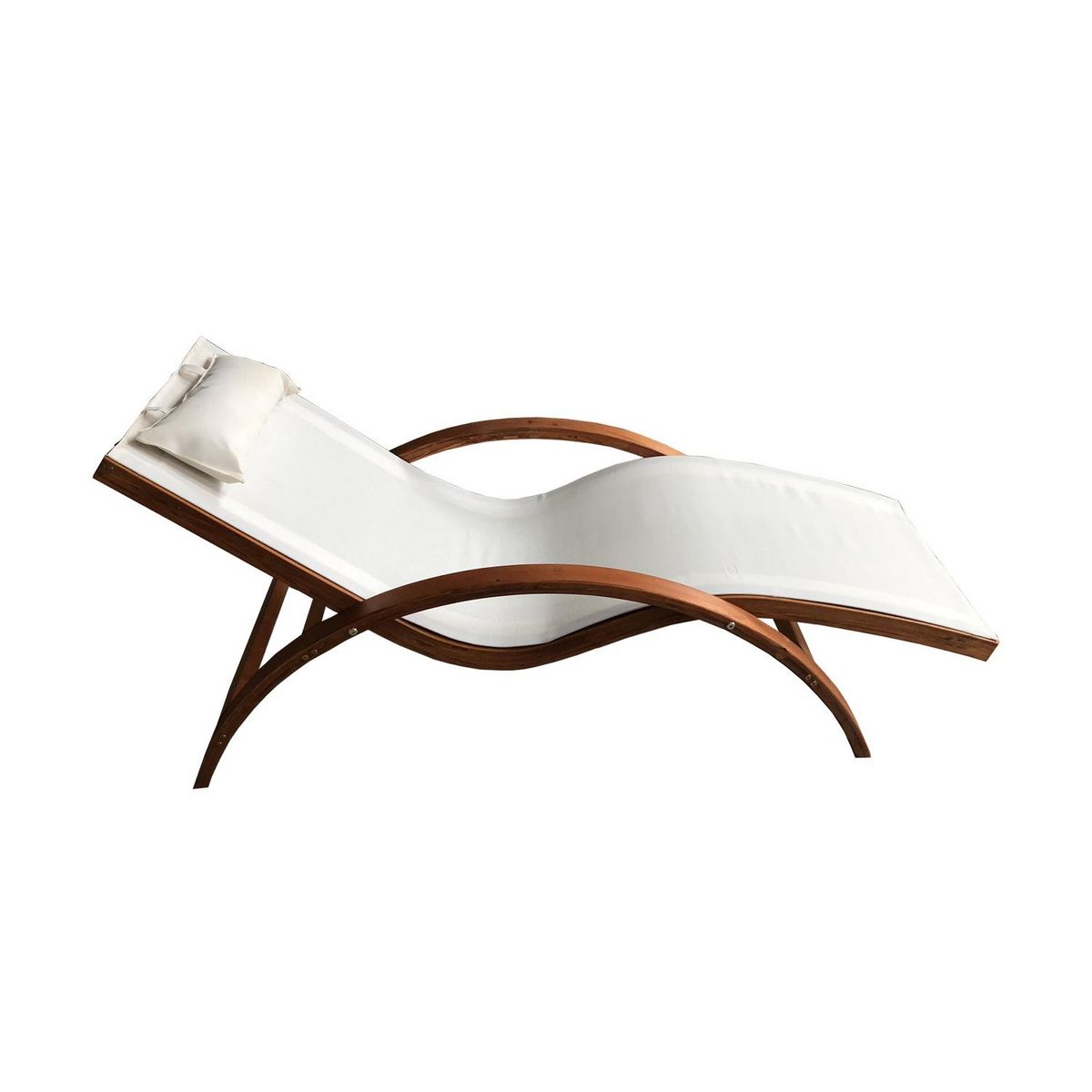 CONCEPT USINE Transat en bois beige HAVANA