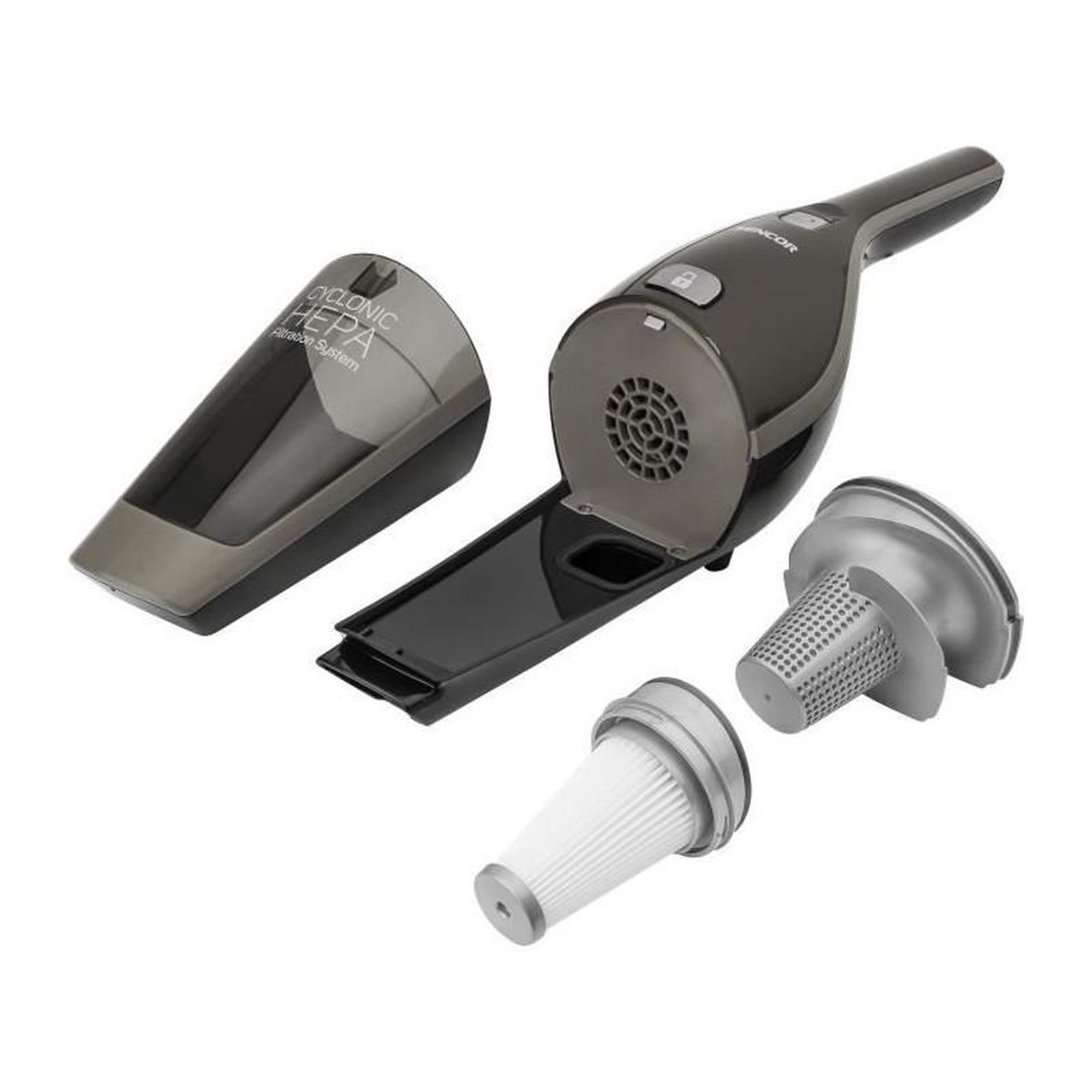 Voir la diapositive 6 : SENCO Aspirateur Balai sans fil 2-en-1 - SENCOR - SVC 8621TI - 110 W - 50 min - 0,5 L - Batterie Li-Ion 21,6 V - Titane
