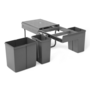 Voir la diapositive 6 : ID MARKET Poubelle de tri sélectif encastrable 3 compartiments amovibles 1x15L et 2x8L