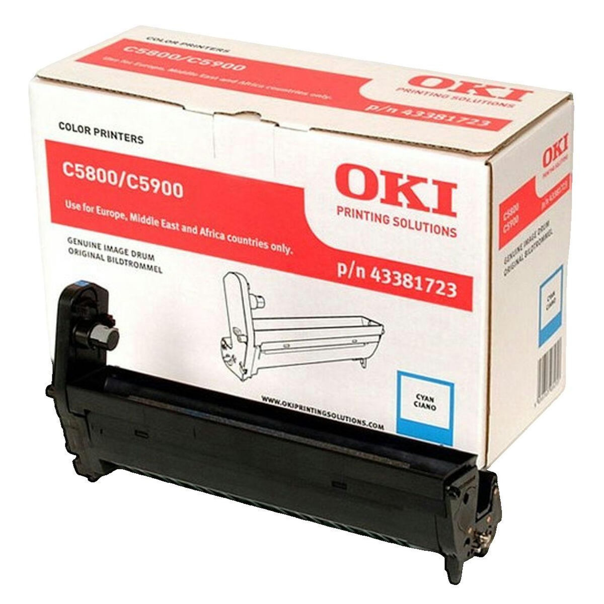 Oki Tambour OKI Cyan 43381723 - 20000 pages - pour C5550 MFP, 5800dn, 5800Ldn, 5800n, 5900cdtn, 5900dn, 5900dtn, 5900n