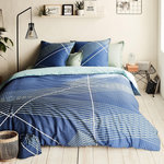 FUTURE HOME Parure de lit 2 personnes graphique réversible. Coloris disponibles : Beige