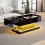 Voir la diapositive 3 : MERAX Table Basse Avec Bureau Relevable Et LED