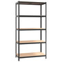 Voir la diapositive 5 : VIDAXL Etagere a 5 niveaux 3 pcs Gris Acier et bois ingenierie