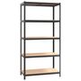 Voir la diapositive 5 : VIDAXL Etagere a 5 niveaux 3 pcs Gris Acier et bois ingenierie