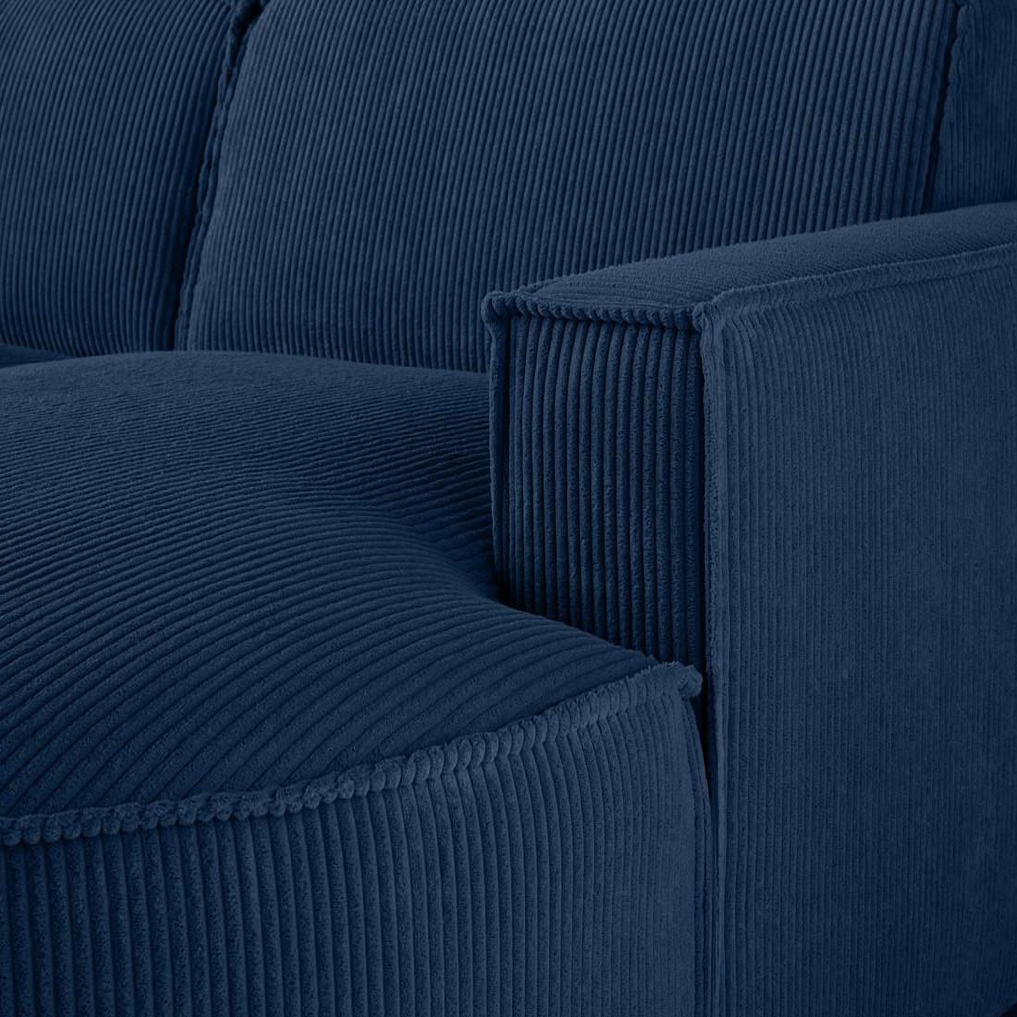Voir la diapositive 5 : LISA DESIGN Spiaggia - canapé d'angle droit - 4 places - en velours côtelé