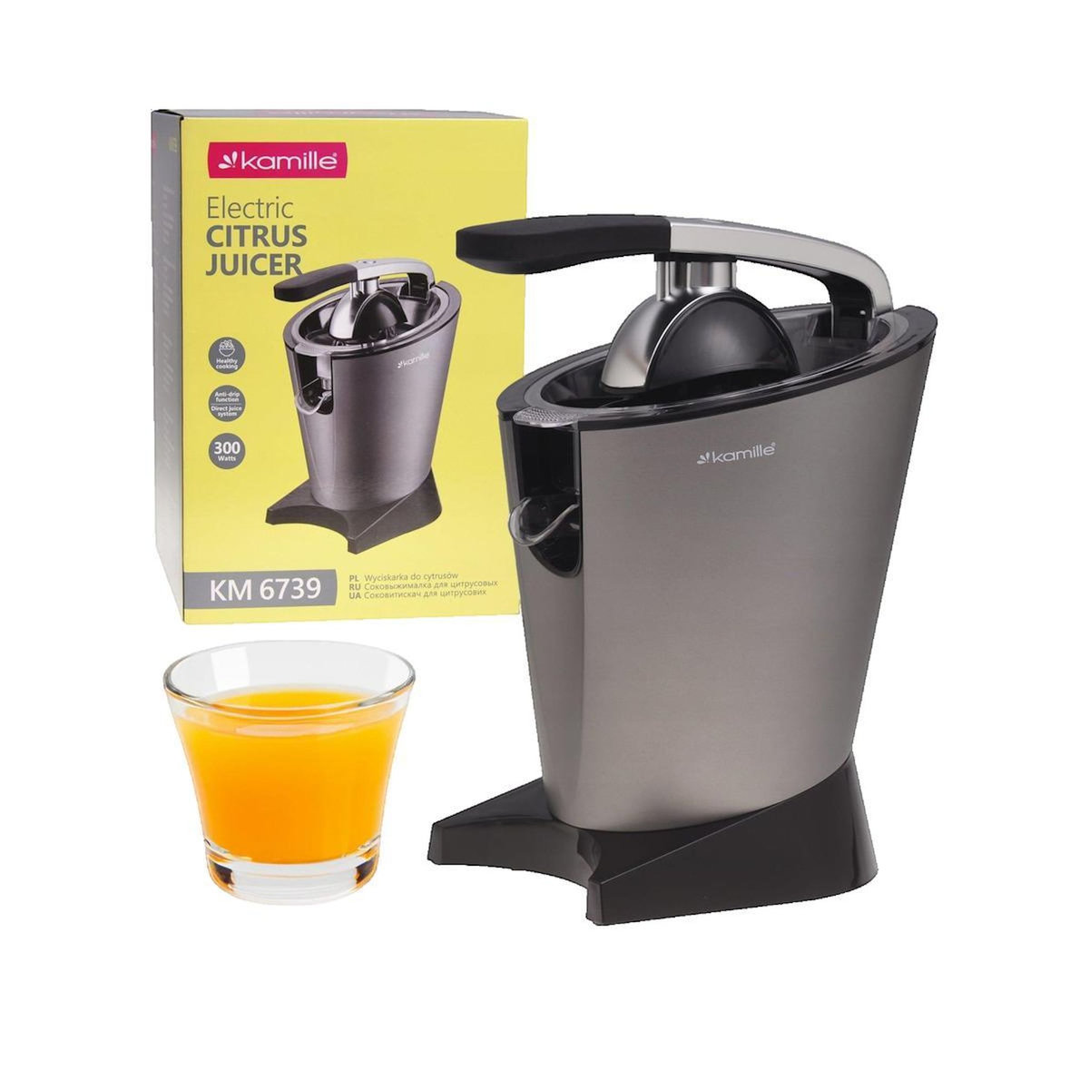 Camomilla Presse-agrumes Kamille KM6739 argenté gris