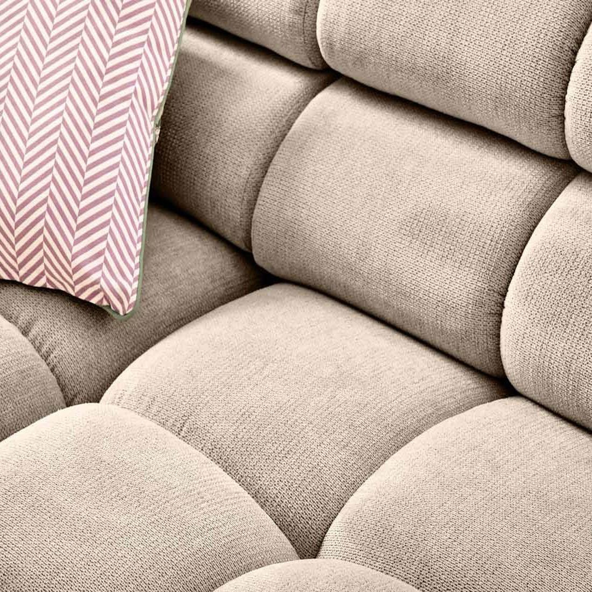 Voir la diapositive 2 : LISA DESIGN Matera - canapé d'angle droit 4 places avec têtières réglables en tissu texturé