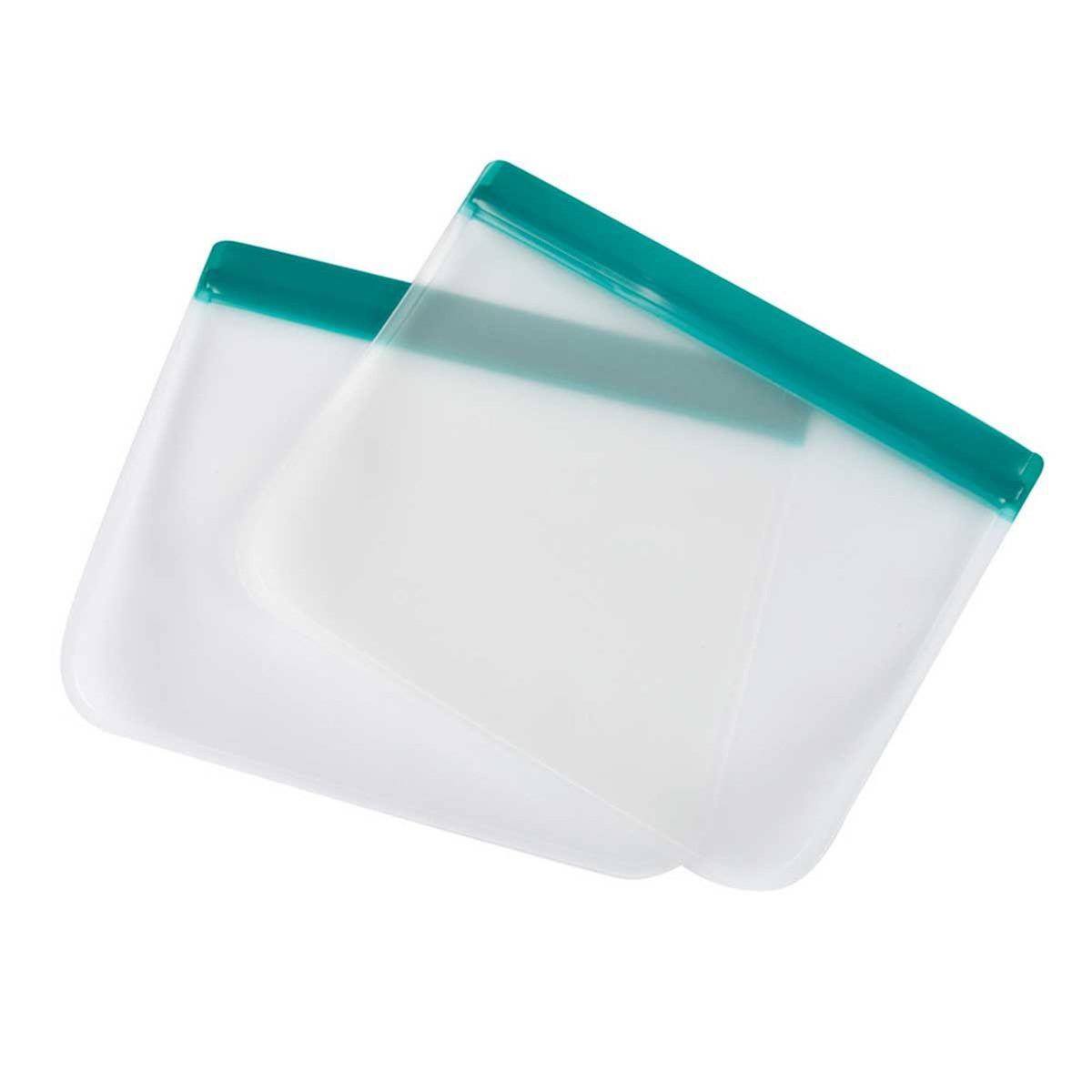 Paris Prix Lot de 2 Sacs Alimentaires  Réutilisables  1L Transparent