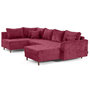 Voir la diapositive 5 : LISA DESIGN Rune - canapé panoramique d'angle gauche 7 places en velours texturé