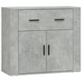 Voir la diapositive 2 : VIDAXL Buffet Gris beton 80x33x70 cm Bois d'ingenierie