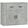 Voir la diapositive 2 : VIDAXL Buffet Gris beton 80x33x70 cm Bois d'ingenierie