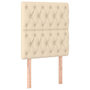Voir la diapositive 2 : VIDAXL Tetes de lit 2 pcs Creme 80x7x78/88 cm Tissu