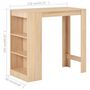 Voir la diapositive 6 : VIDAXL Table de bar avec etagere Chene 110x50x103 cm
