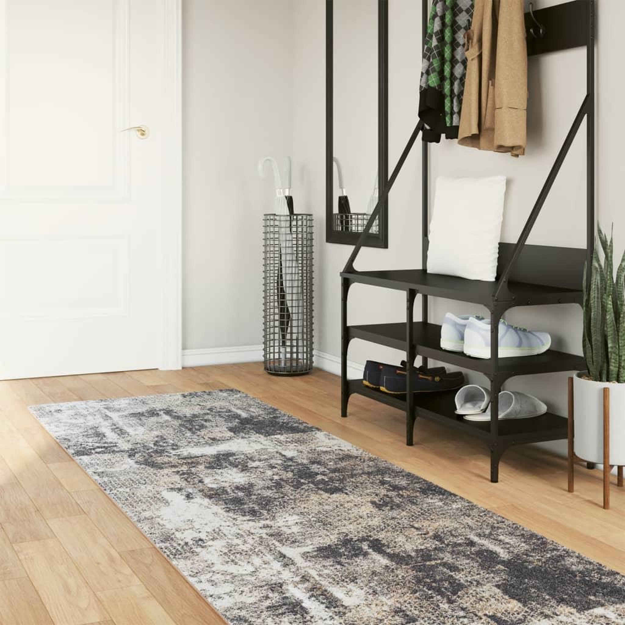 VIDAXL Tapis lavable multicolore 80x300 cm antiderapant