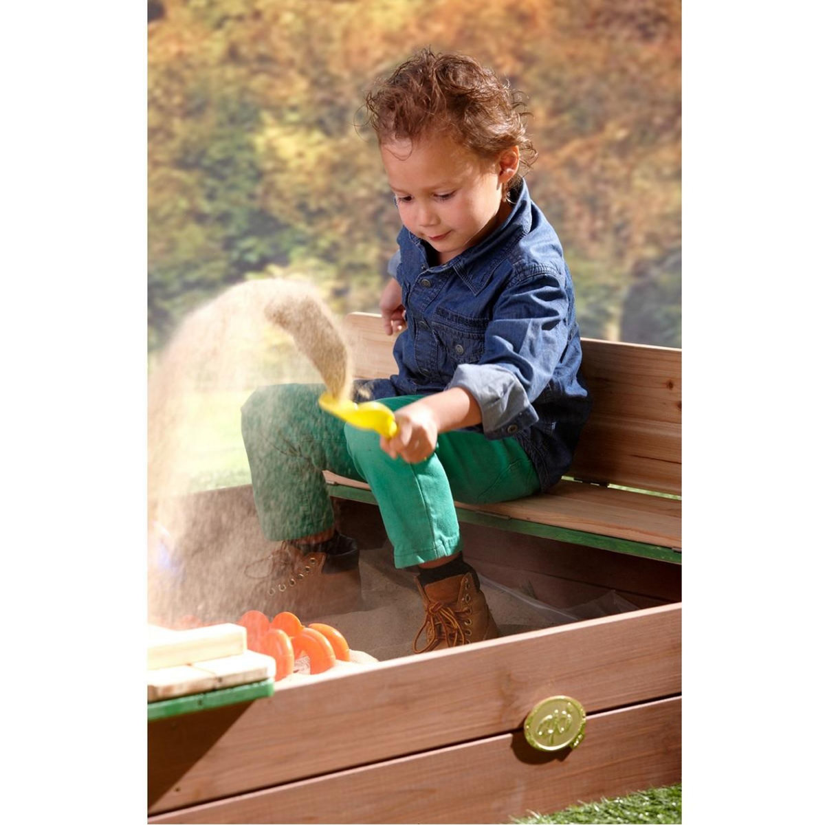 PRAGMA Bac à sable avec bancs -bois-H20cm-Ella