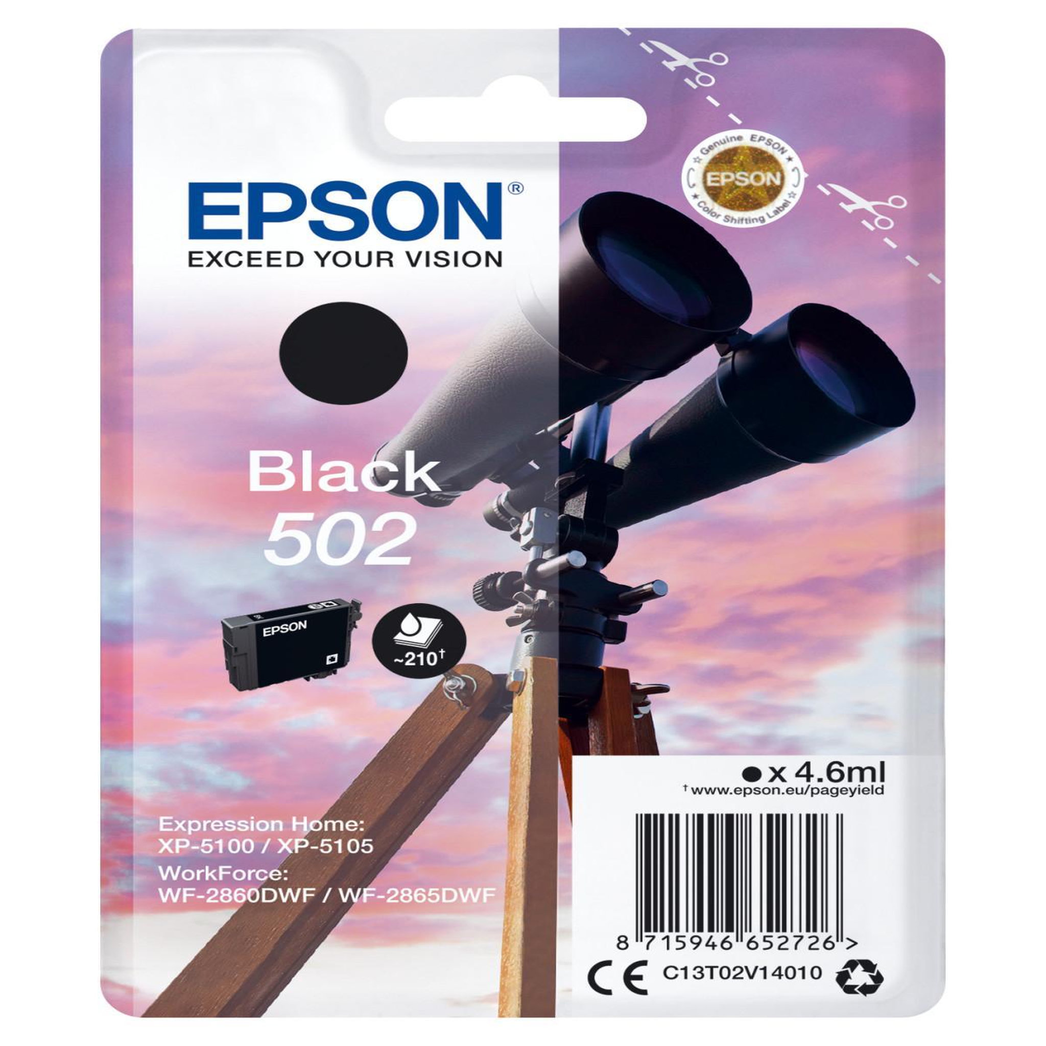 Voir la diapositive 2 : Epson Cartouche imprimante EPSON C 13 T 02 V 14010