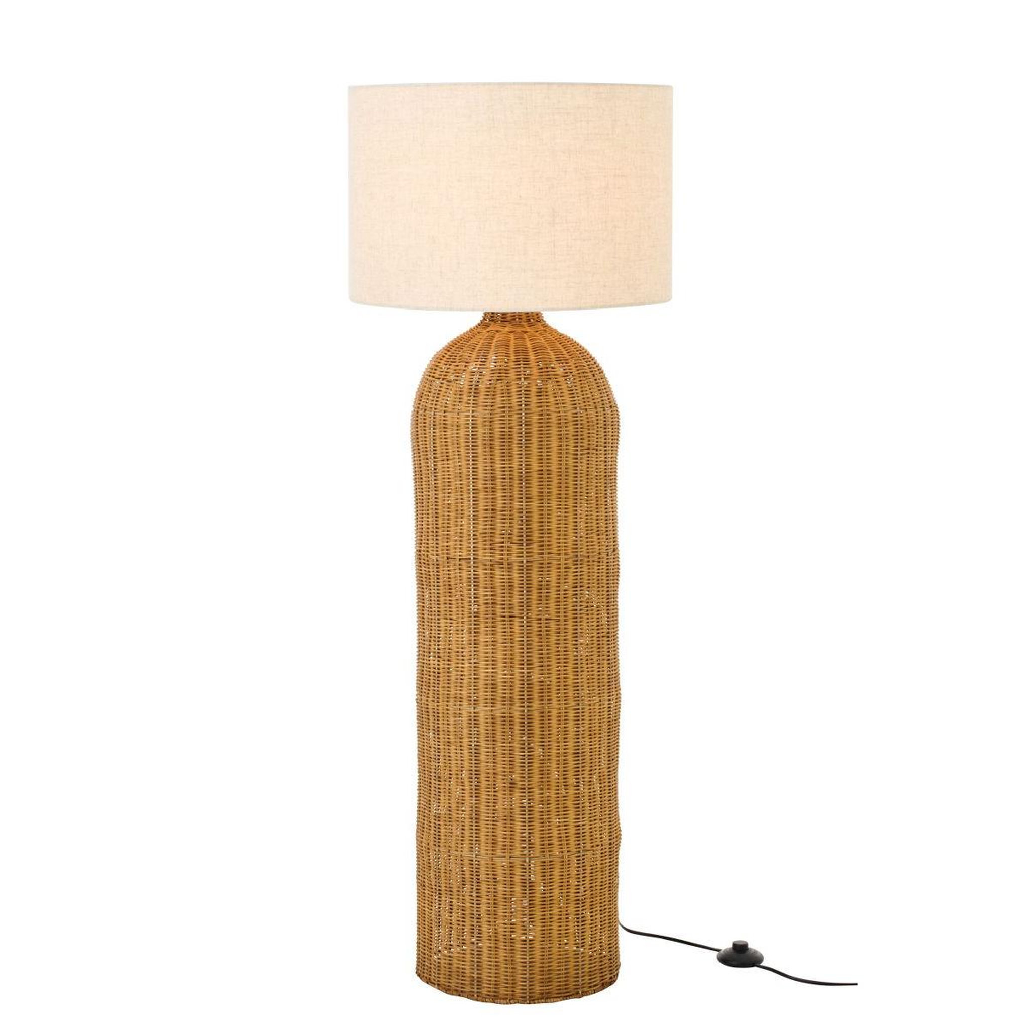 Voir la diapositive 3 : J-LINE Lampadaire en Rotin  Tanisha  128cm Naturel