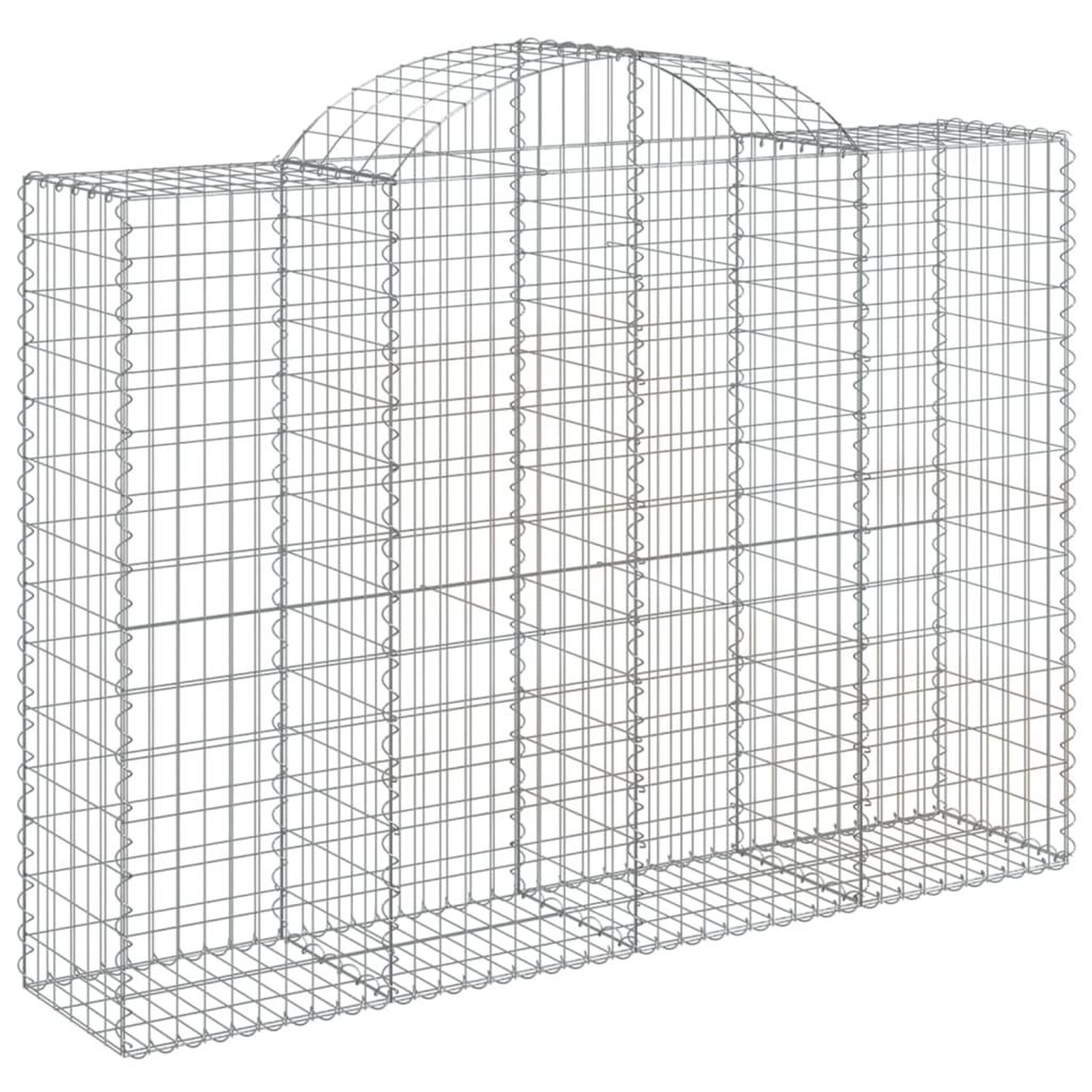 Voir la diapositive 3 : VIDAXL Paniers a gabions arques 9 pcs 200x50x140/160 cm Fer galvanise