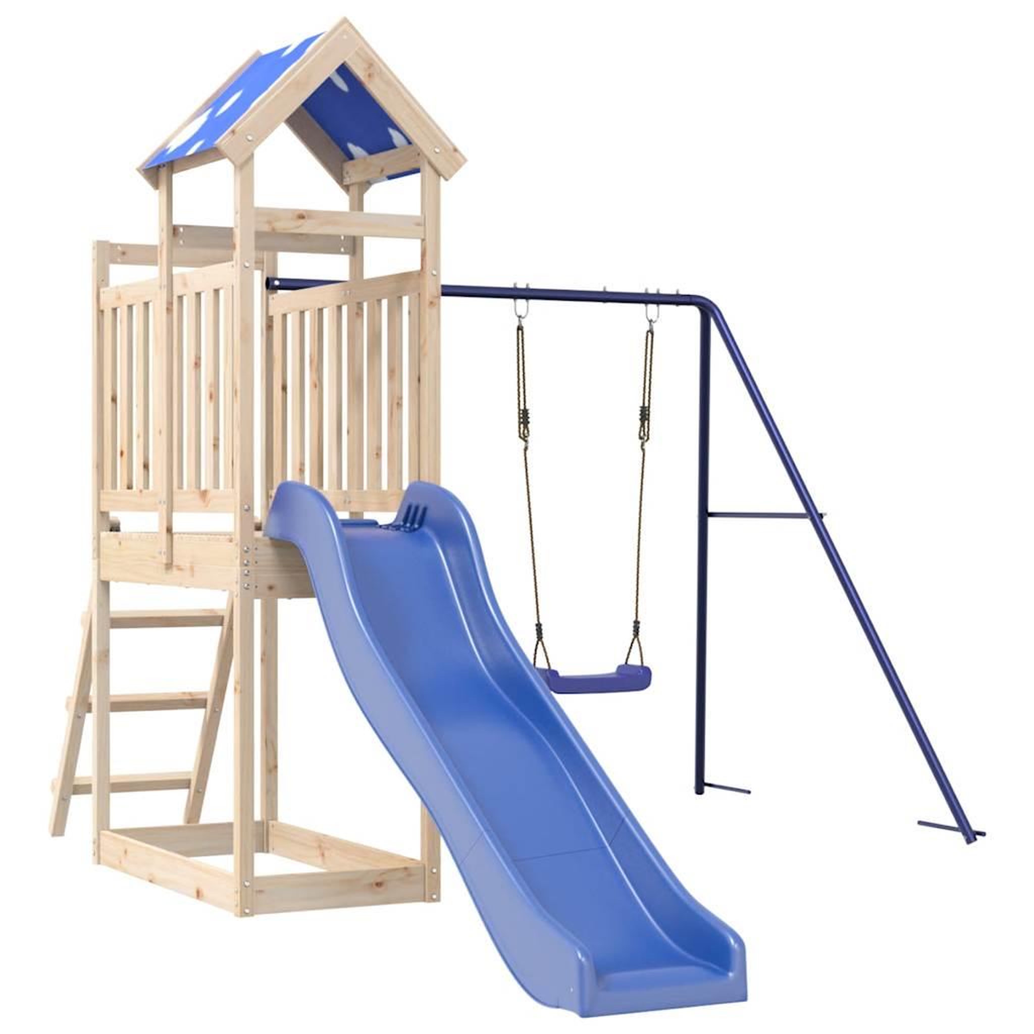 Voir la diapositive 2 : VIDAXL Aire de jeux d'exterieur bois de pin massif