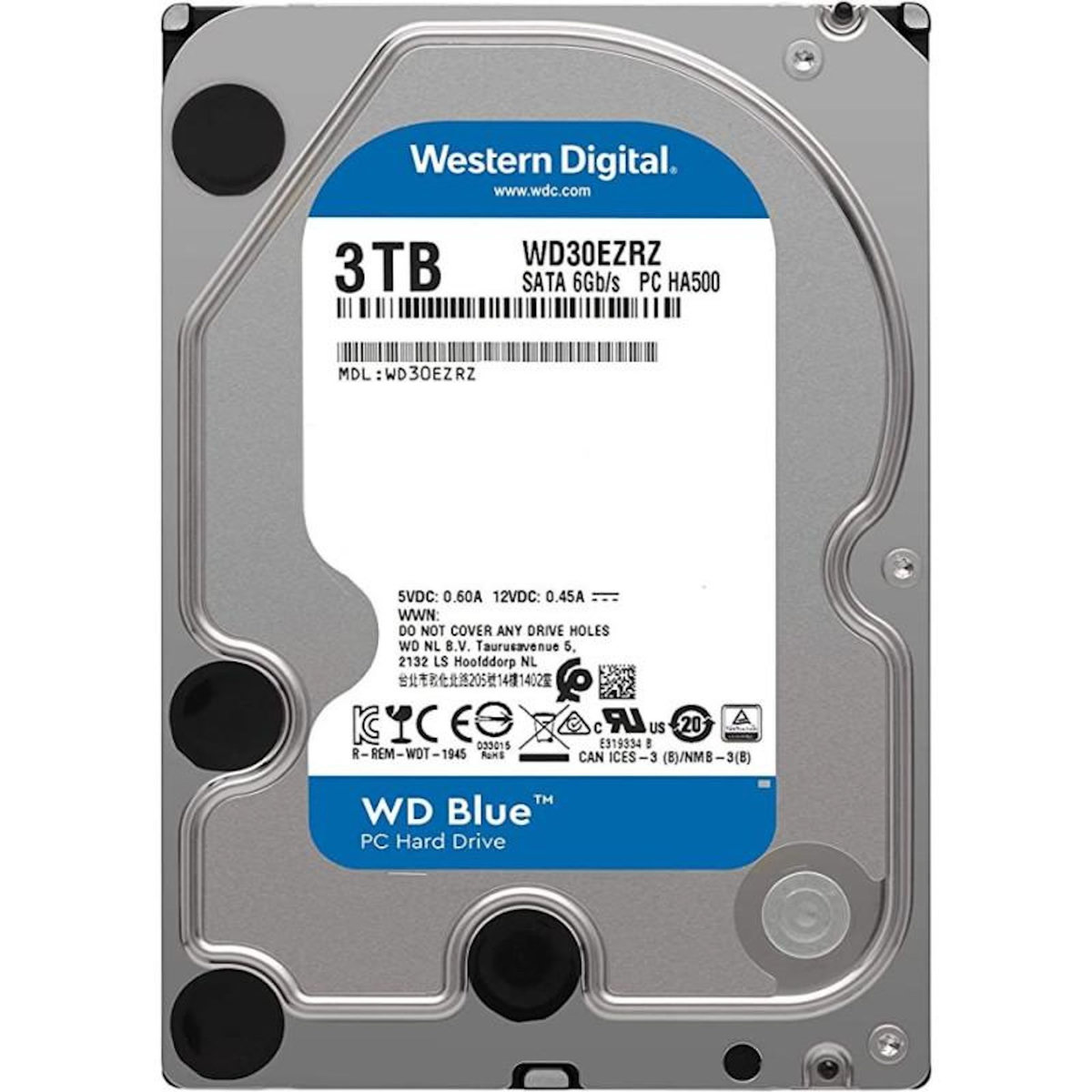 Western Digital WD Blue 3 To – Disque dur SATA pour stockage PC