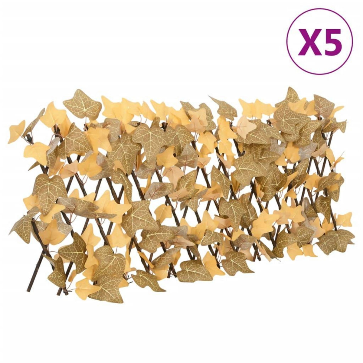 VIDAXL vidaXL Treillis de feuille d'erable artificiel extensible 5 pcs