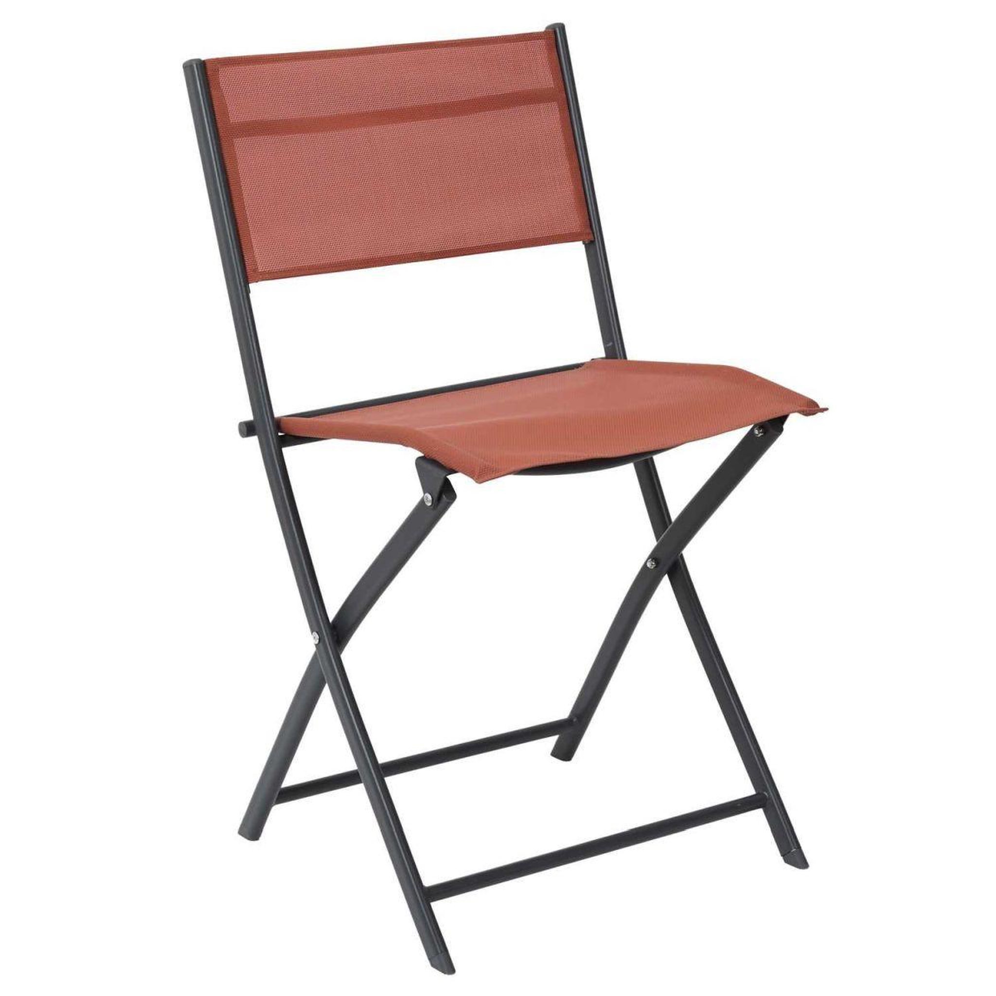 Voir la diapositive 2 : The Home Deco Factory Lot de 4 chaises de jardin  elba  80cm terracotta