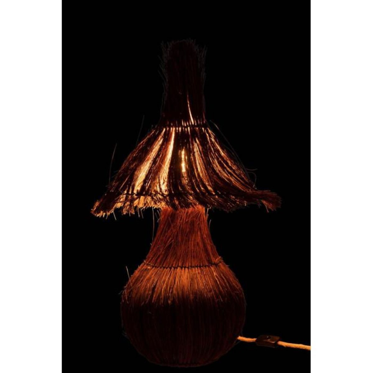Paris Prix Lampe à Poser en Palmier  Tropical  61cm Marron