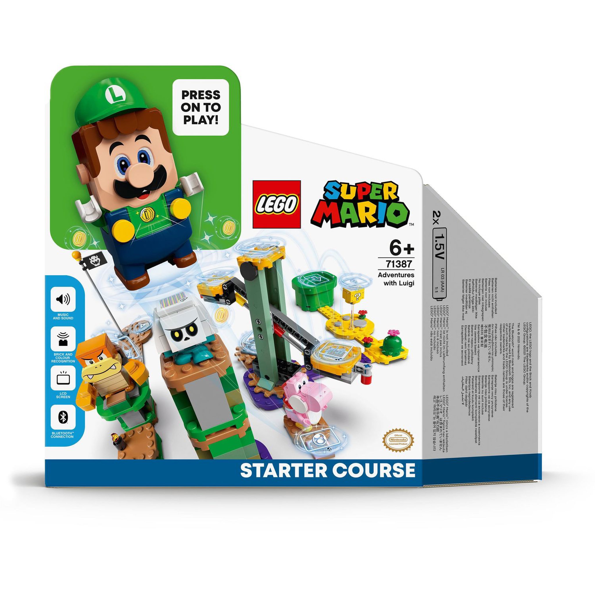 Voir la diapositive 1 : LEGO Super Mario 71387 Pack de Démarrage Les Aventures de Luigi, Jouet et Figurine Interactive