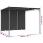 Voir la diapositive 6 : VIDAXL Belvedere de jardin avec rideau lateral 3x3x2,25 m Anthracite