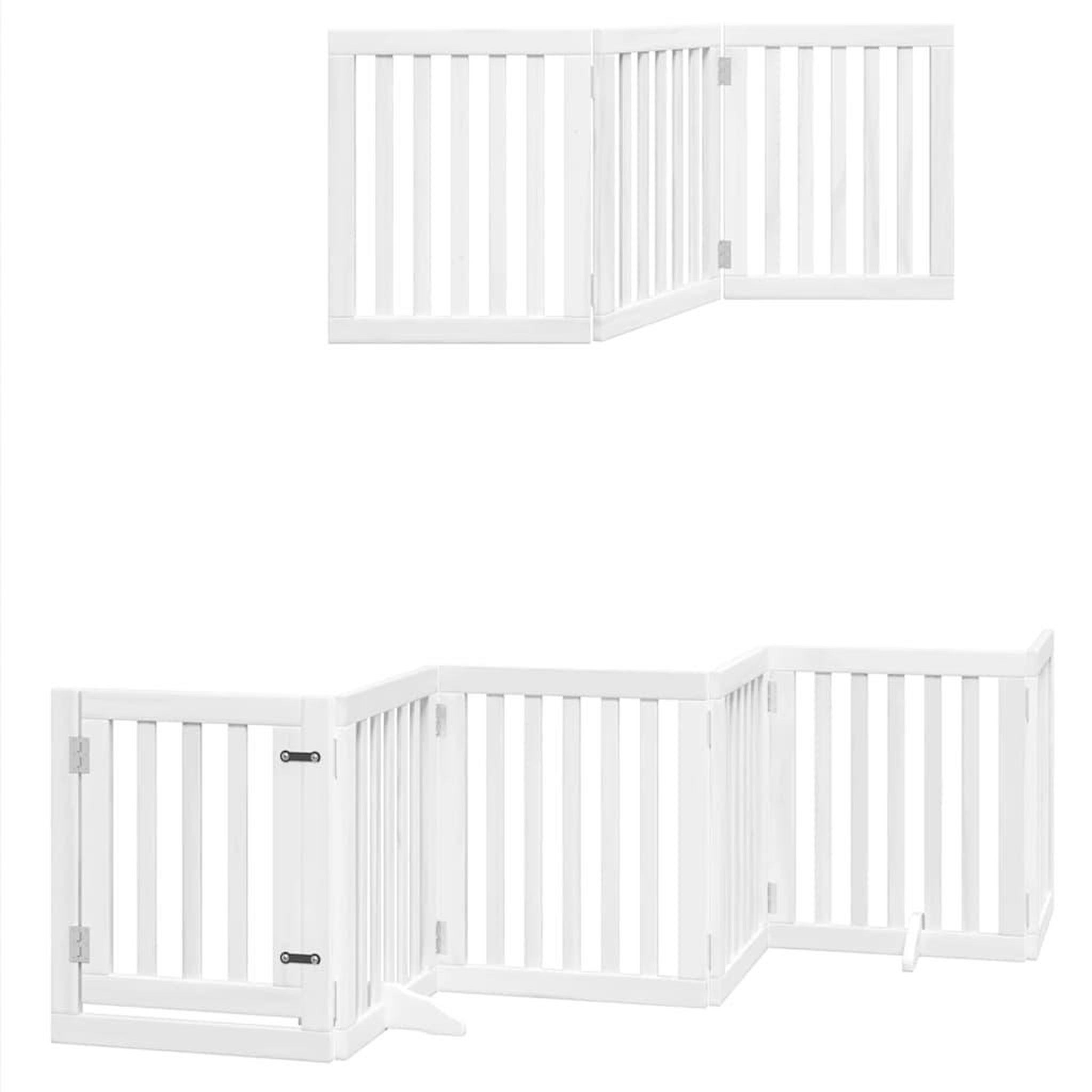 Voir la diapositive 6 : VIDAXL Barriere pour chien porte pliable 15 panneaux bois de peuplier