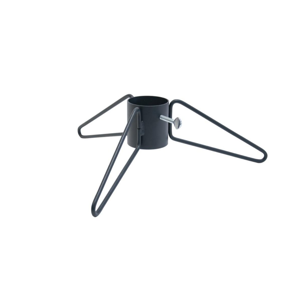 CENTRALE BRICO Pied de sapin 3 pieds fer rond anthracite tube 7 cm