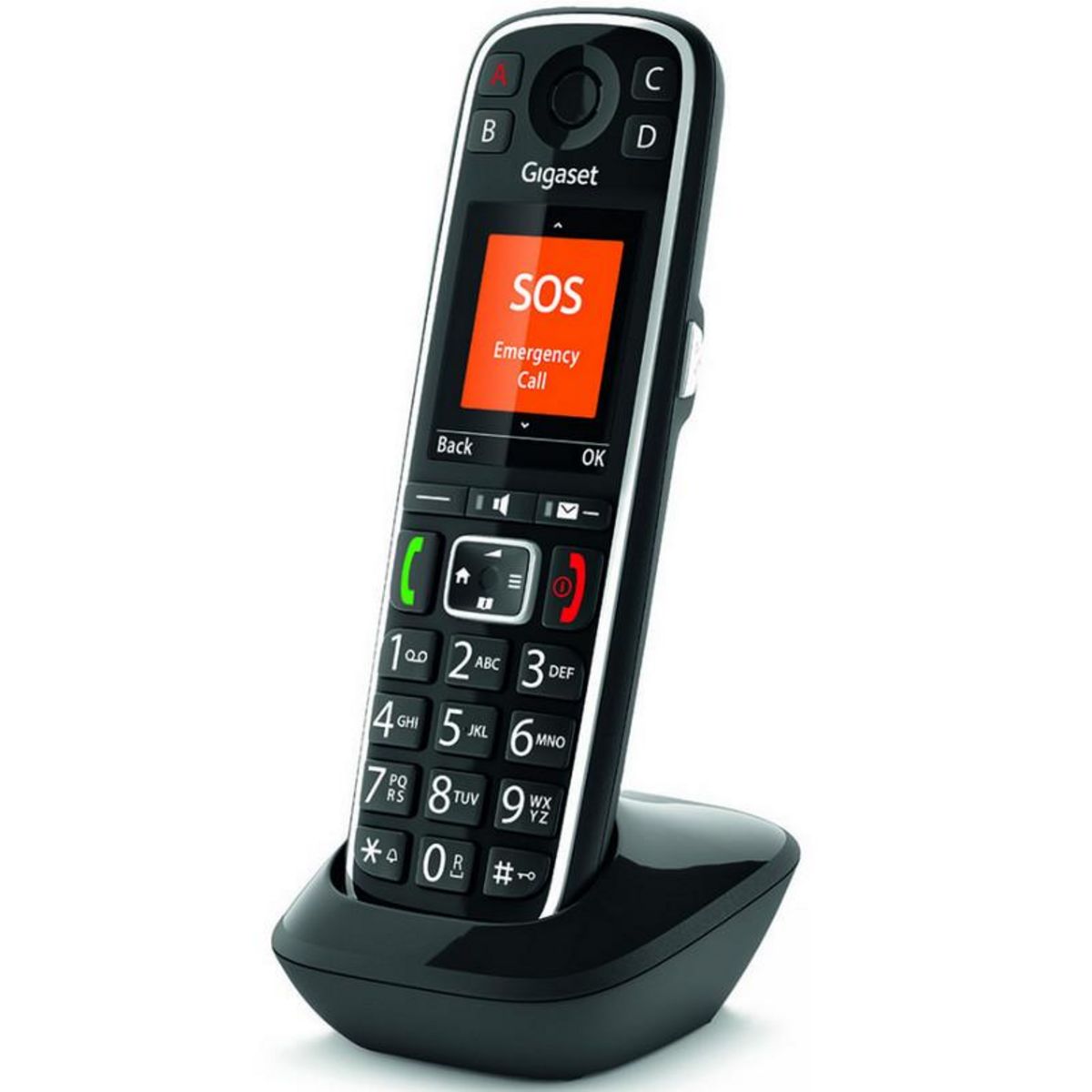 GIGASET Téléphone sans fil dect noir - gigae720hxnoir