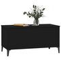 Voir la diapositive 4 : VIDAXL Table basse Noir 90x44,5x45 cm Bois d'ingenierie