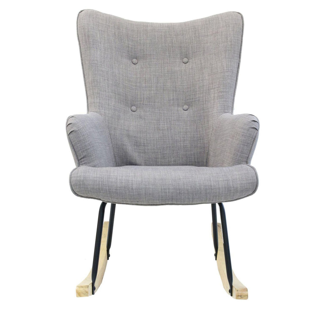 The Home Deco Factory Fauteuil à bascule scandinave Helsinki - Gris