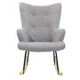 Voir la diapositive 3 : The Home Deco Factory Fauteuil à bascule scandinave Helsinki - Gris