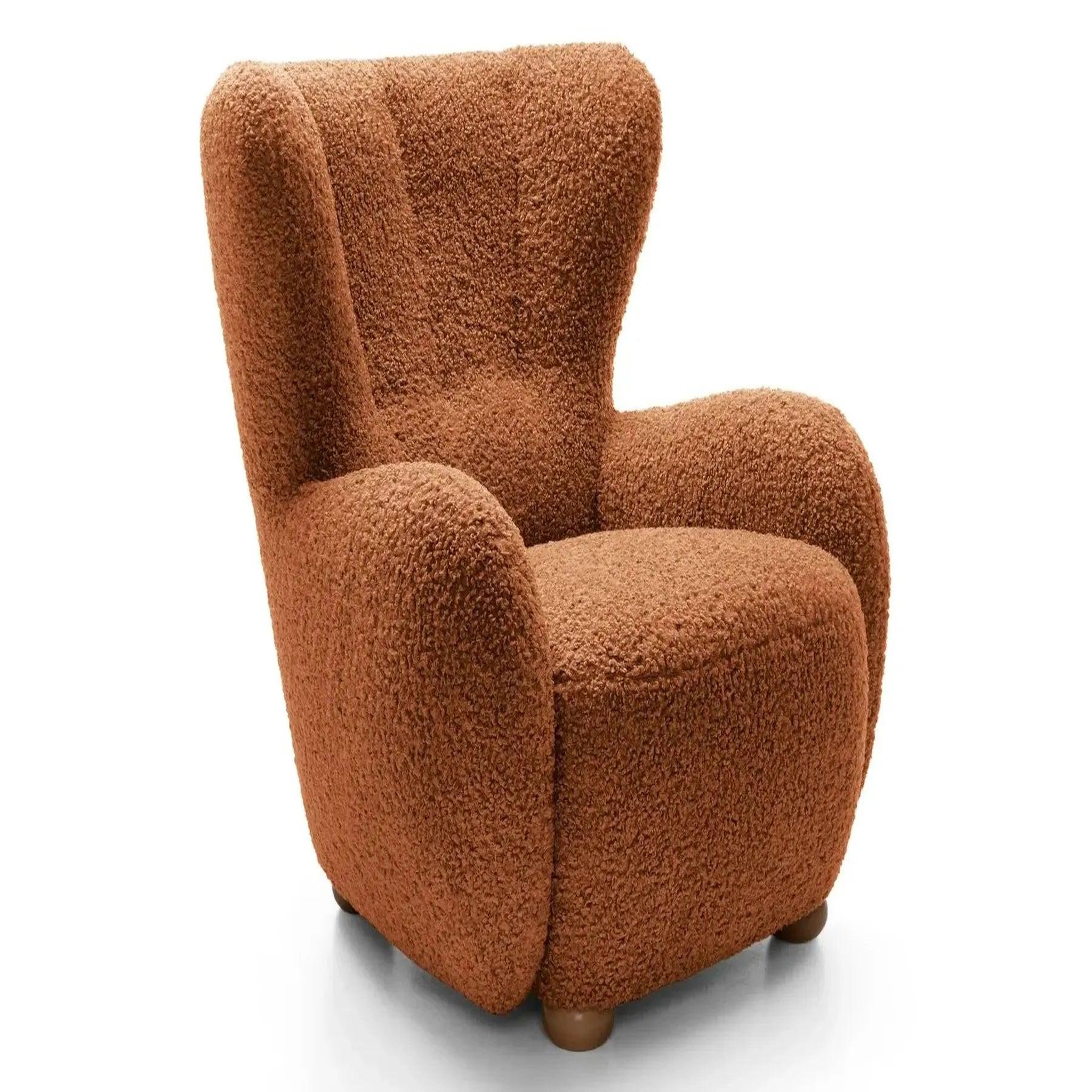 Voir la diapositive 4 : CASANOVA PARIS Lili - fauteuil tissu bouclette