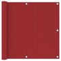 VIDAXL Ecran de balcon Rouge 90x500 cm Tissu Oxford