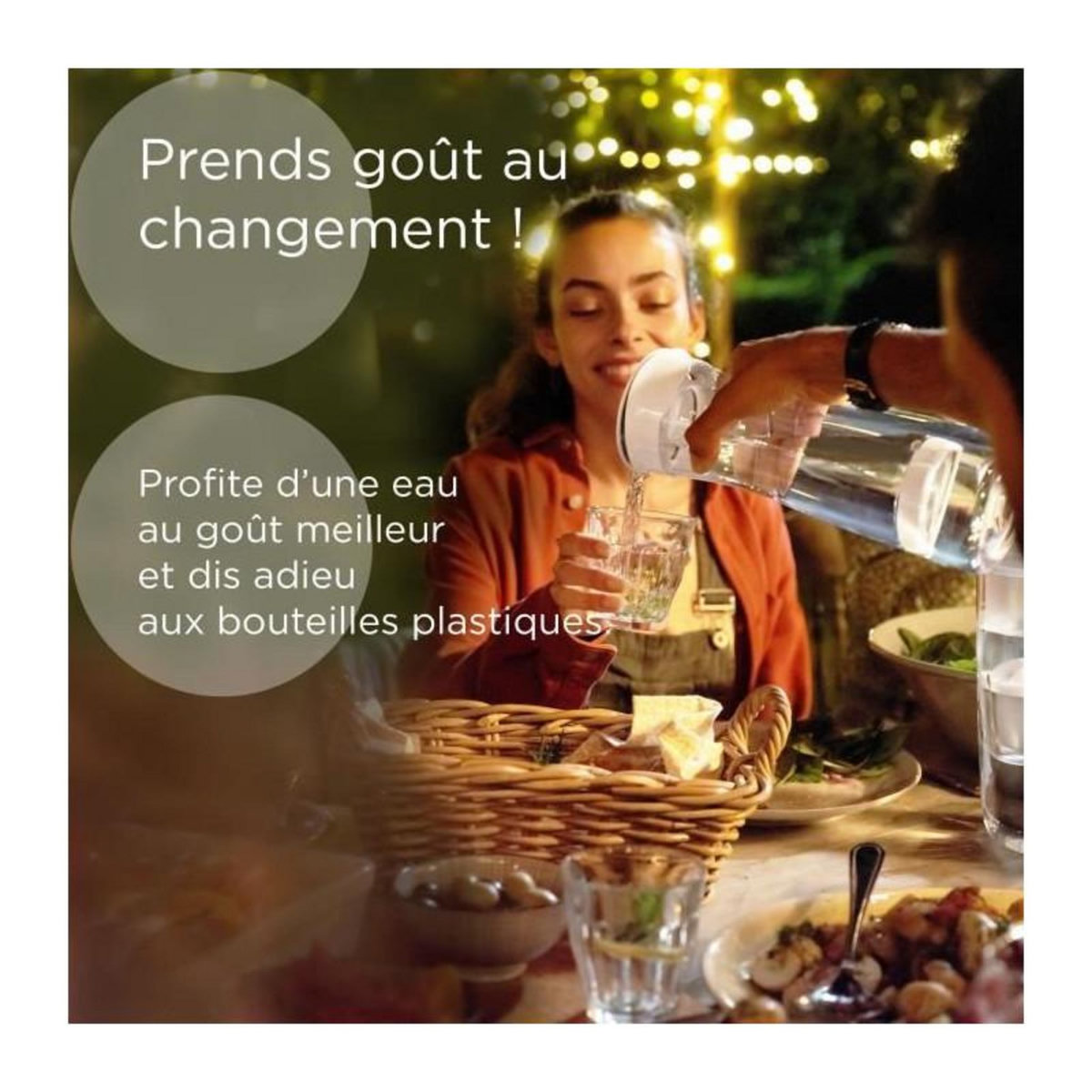 Brita Bouteille filtrante - BRITA - Blanc Graphite - 6 filtres MicroDisc inclus