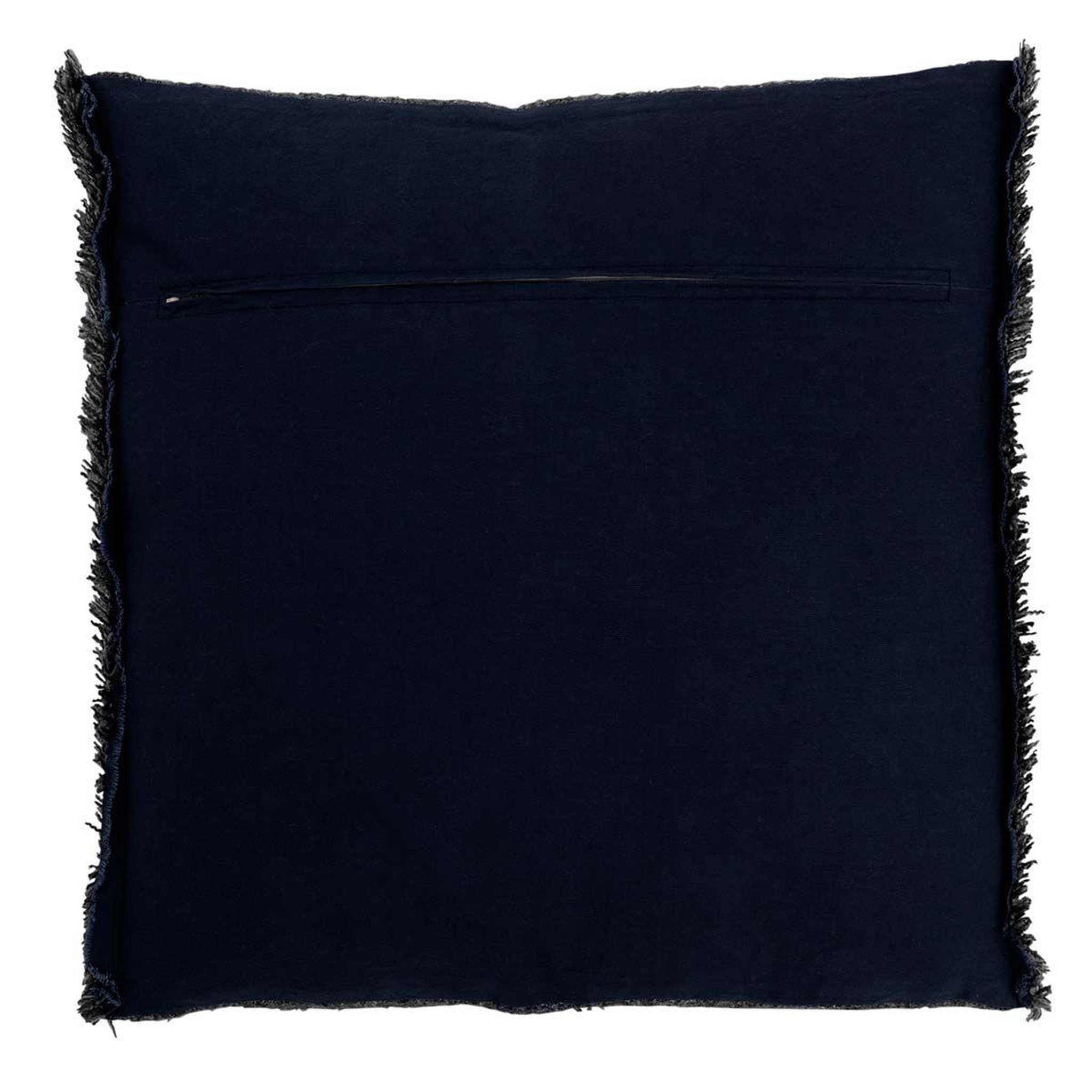 Voir la diapositive 2 : J-LINE Coussin carré déco  edud  50x50cm bleu
