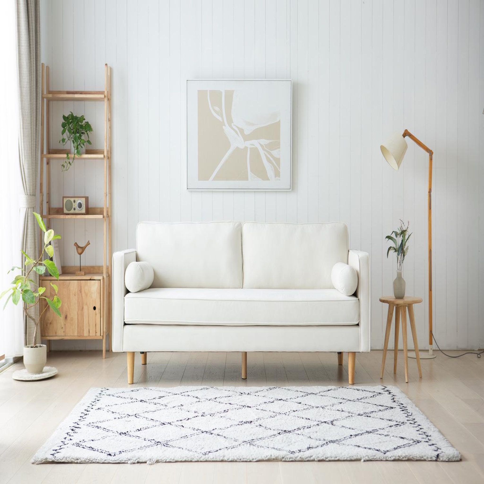 Voir la diapositive 2 : CONCEPT USINE Canapé 3 places design en velours beige STAN