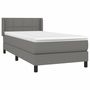 Voir la diapositive 3 : VIDAXL Sommier a lattes de lit avec matelas Gris fonce 80x200 cm Tissu