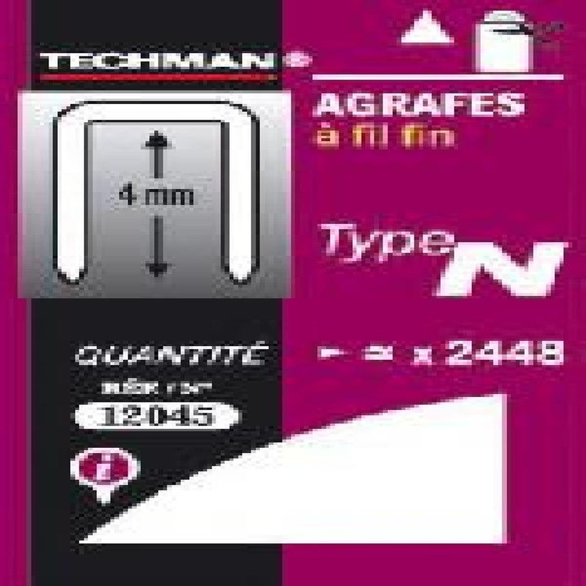 TECHMAN Agrafes 12 mm - type N