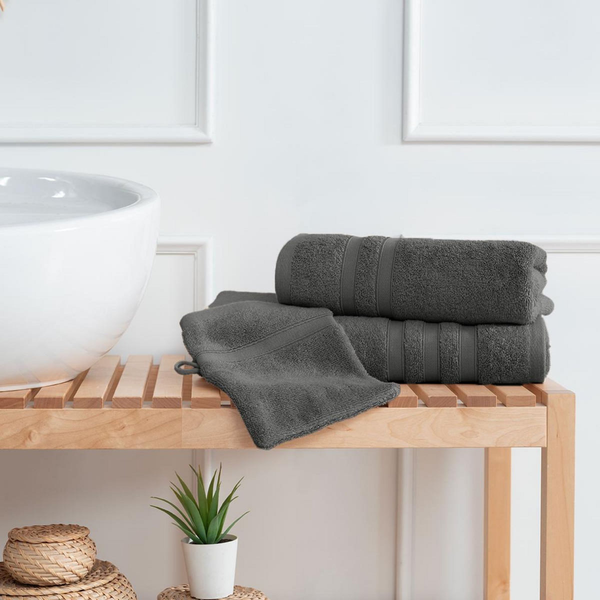 Sensei Maison Ensemble de bain 3 pièces 600 g/m² SENSILK